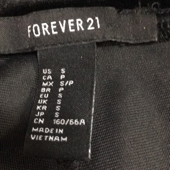 Forever21 Black Crushed Velvet Skinny. Size Small - Picture 4 of 5